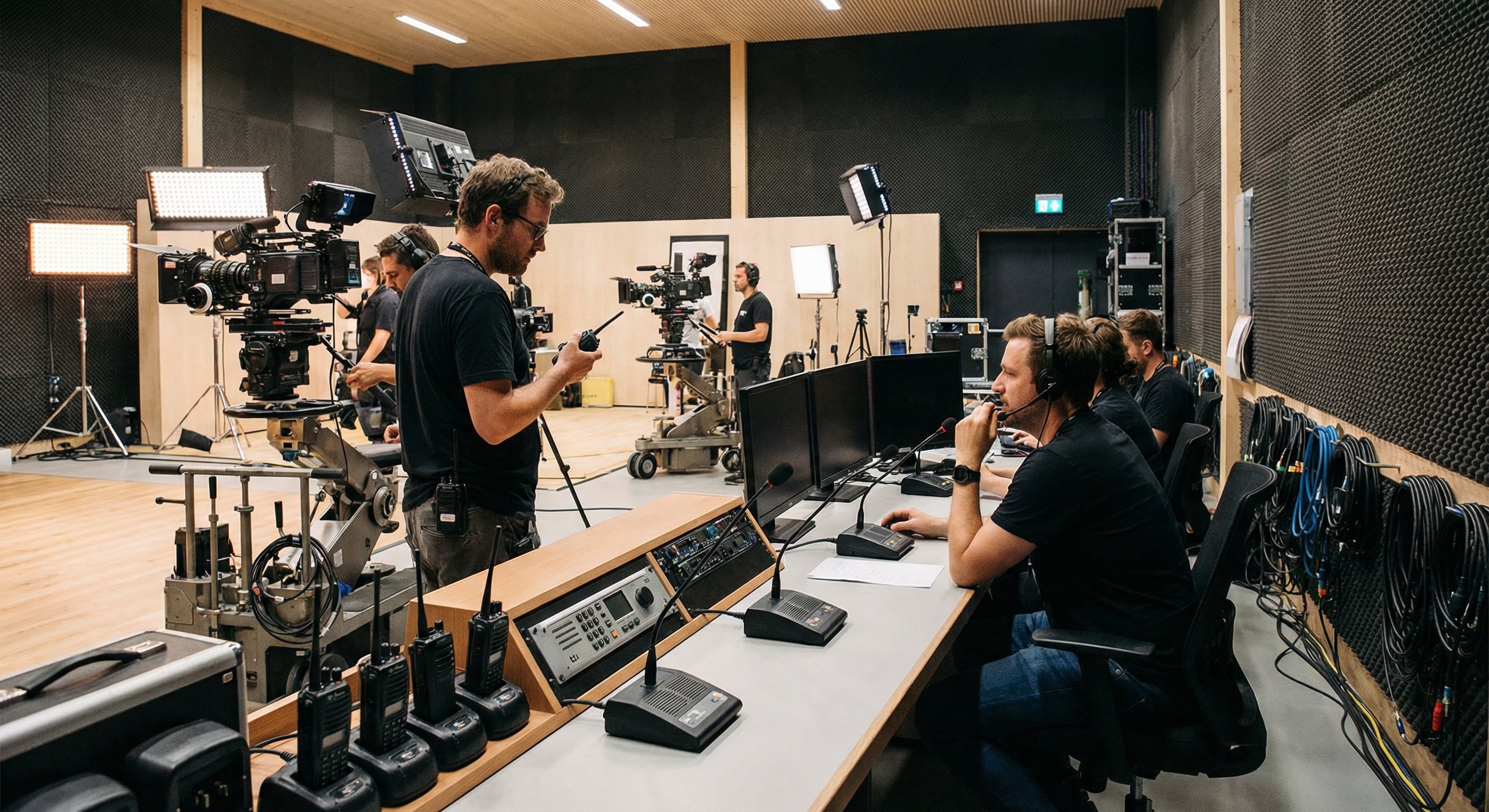 撮影現場で継続利用される無線機のイメージ